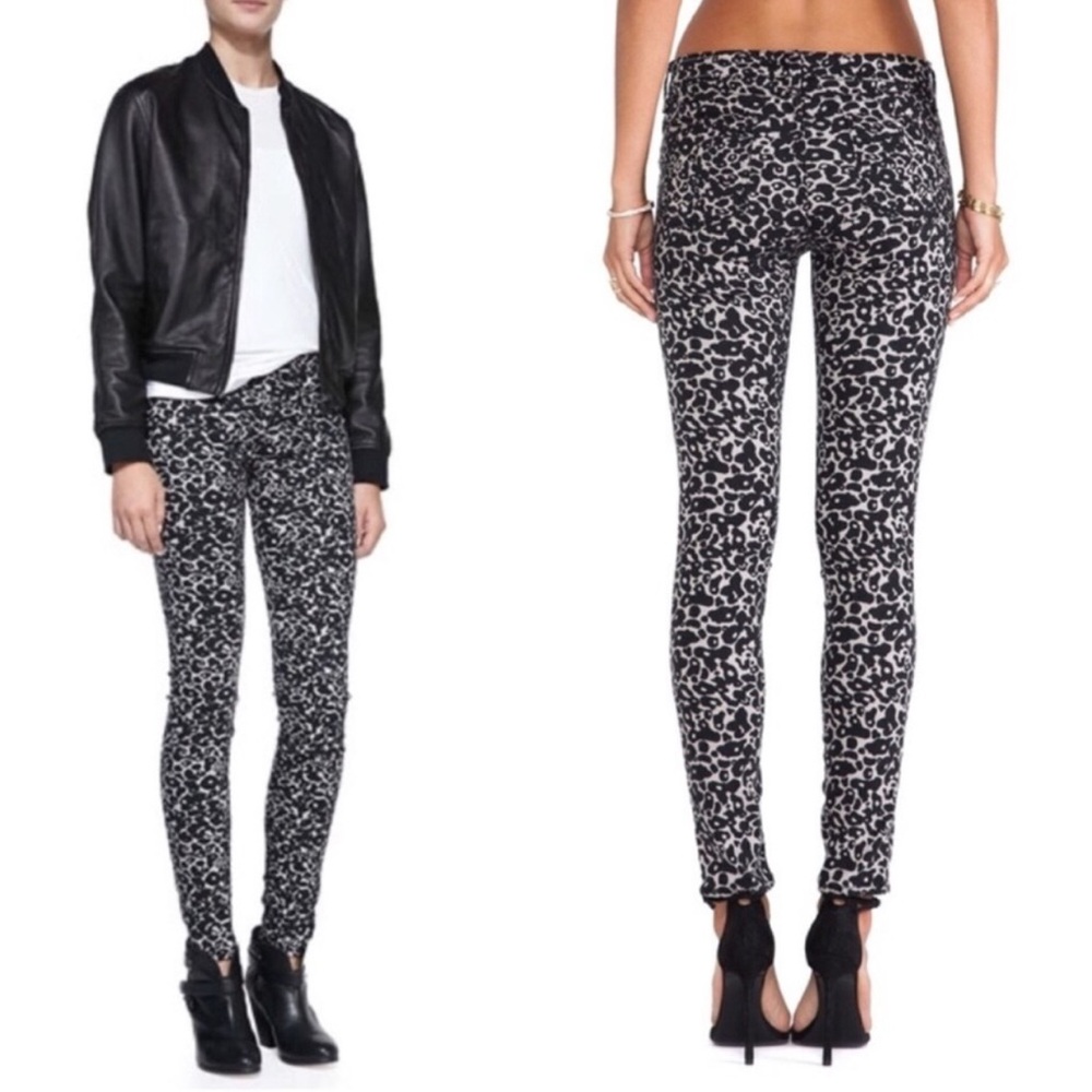 rag & bone The Skinny in Amoeba, animal print, designer jeans, Revolve, sz 28 6